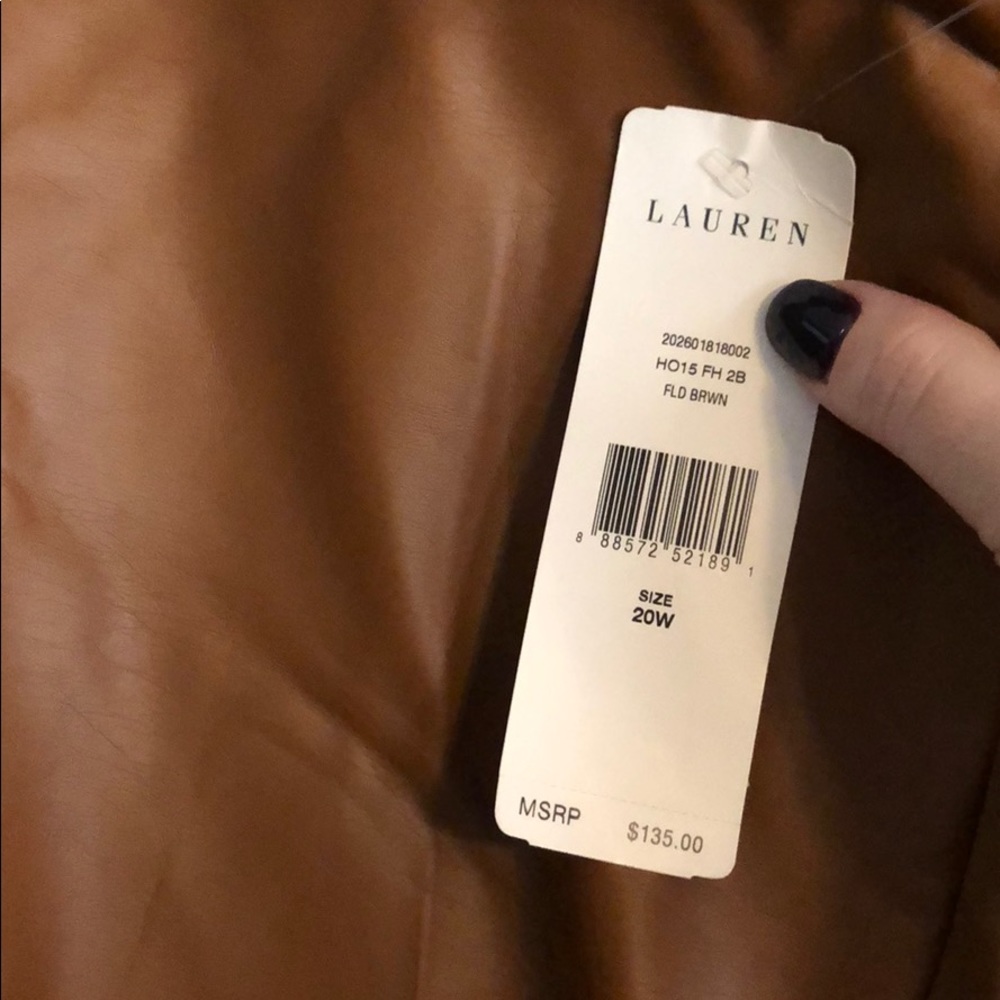 NWT Lauren pleather panel pants - 20w